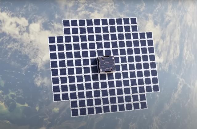 A rendering of AST SpaceMobile's BlueWalker 3 prototype satellite
