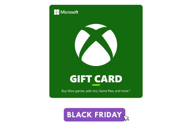 Xbox gift card with a Black Friday label.