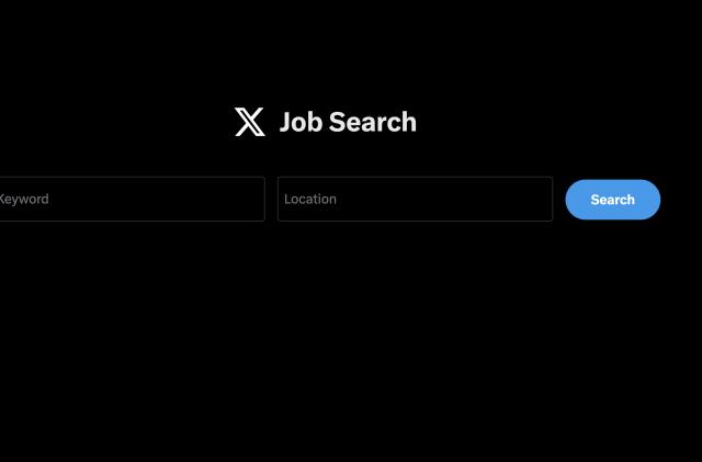 X's job search feature is live.