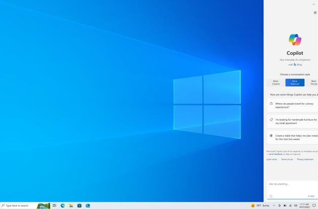 Microsoft Copilot in Windows 10