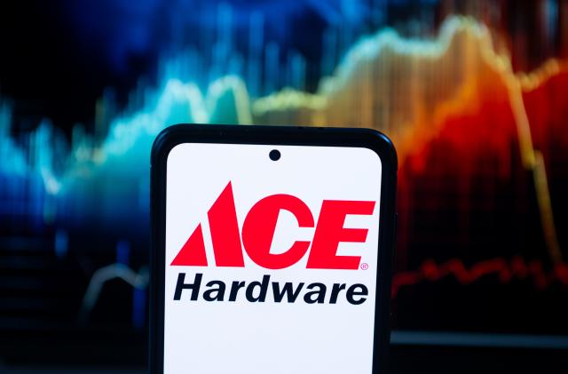 POLAND - 2023/10/24: In this photo illustration Ace Hardware logo seen displayed on a smartphone. (Photo Illustration by Mateusz Slodkowski/SOPA Images/LightRocket via Getty Images)