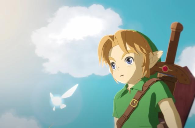 A still from the Zelda short showing Link.