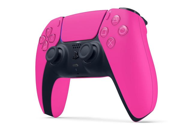 A hot pink gaming controller.