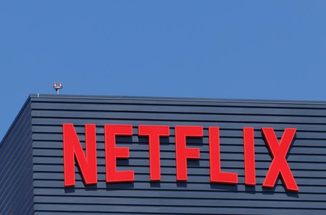The Netflix logo is shown on one of their Hollywood buildings in Los Angeles, California, U.S., July 12, 2023.   REUTERS/Mike Blake