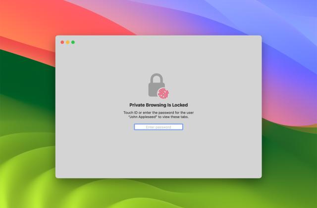 Apple Safari private browsing